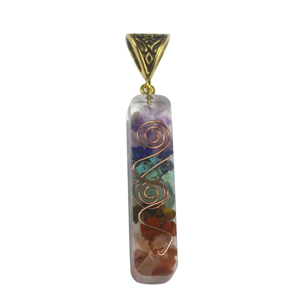 Gravel Seven Chakra Spirit Pendant Necklace