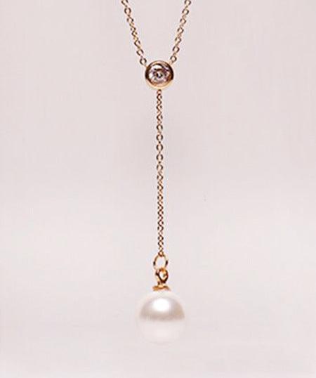 18K Rose Gold Drill Necklace - Daily Wear
