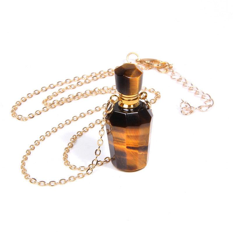 Perfume Bottle Crystal Pendant Necklace | Women's Jewelry FI0638