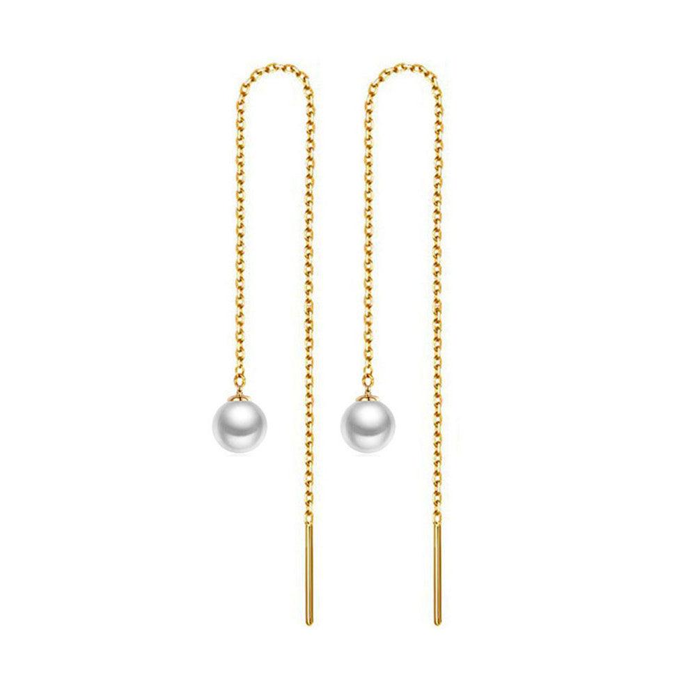 Tassel Pearl Earring | Daily Wear Golden