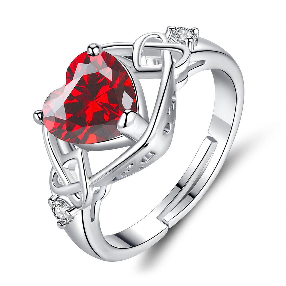 Heart-shaped Ruby Jewelry Suite | Daily Wear Ring