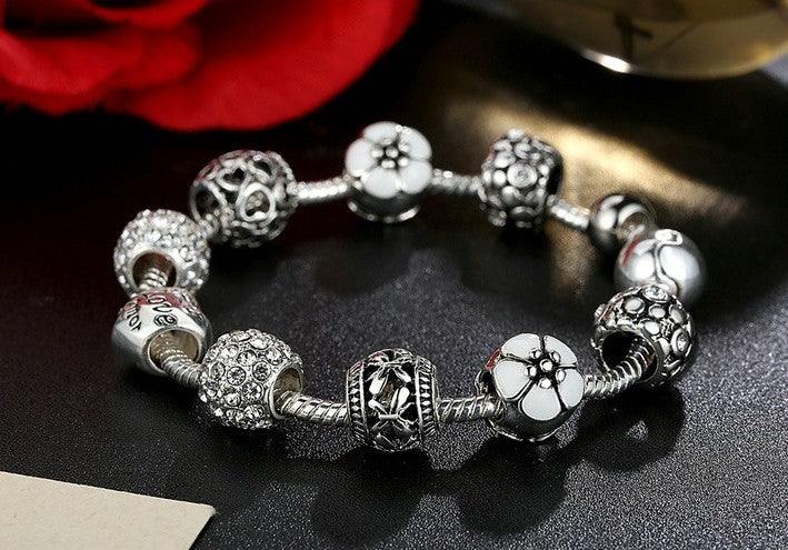Elegant Silver Charm Bracelet | Fashion Jewelry