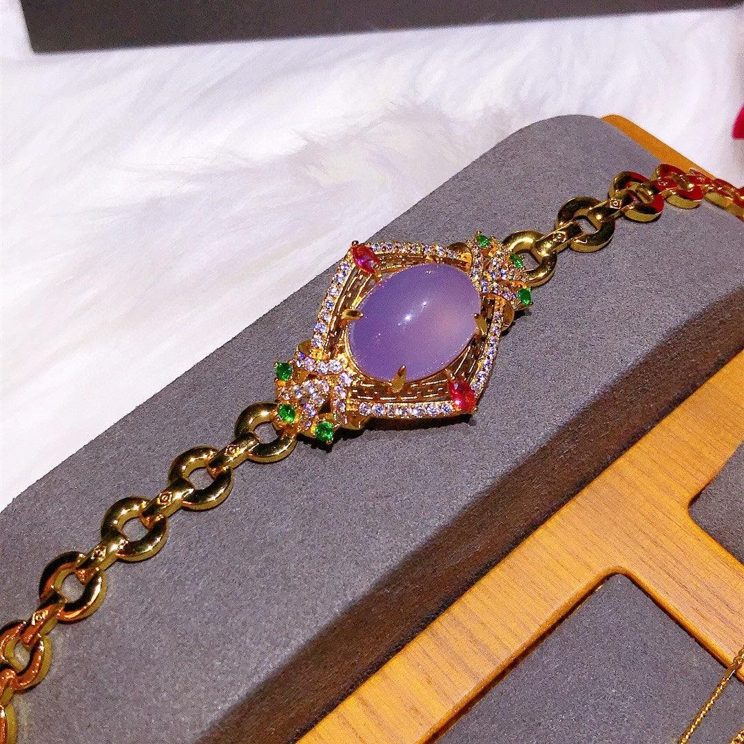 Natural Powder Chalcedony Jewelry Set | Party Collection