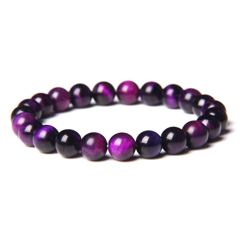 Blue Tiger Stone Handmade Bracelet | Fashion Wear Purple Tiger