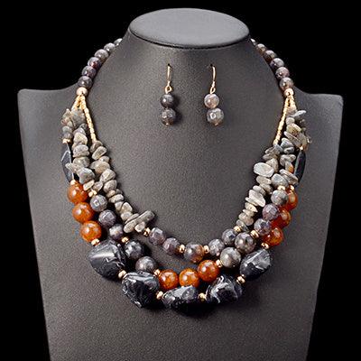 African Beads Jewelry Set | Daily Wear Black