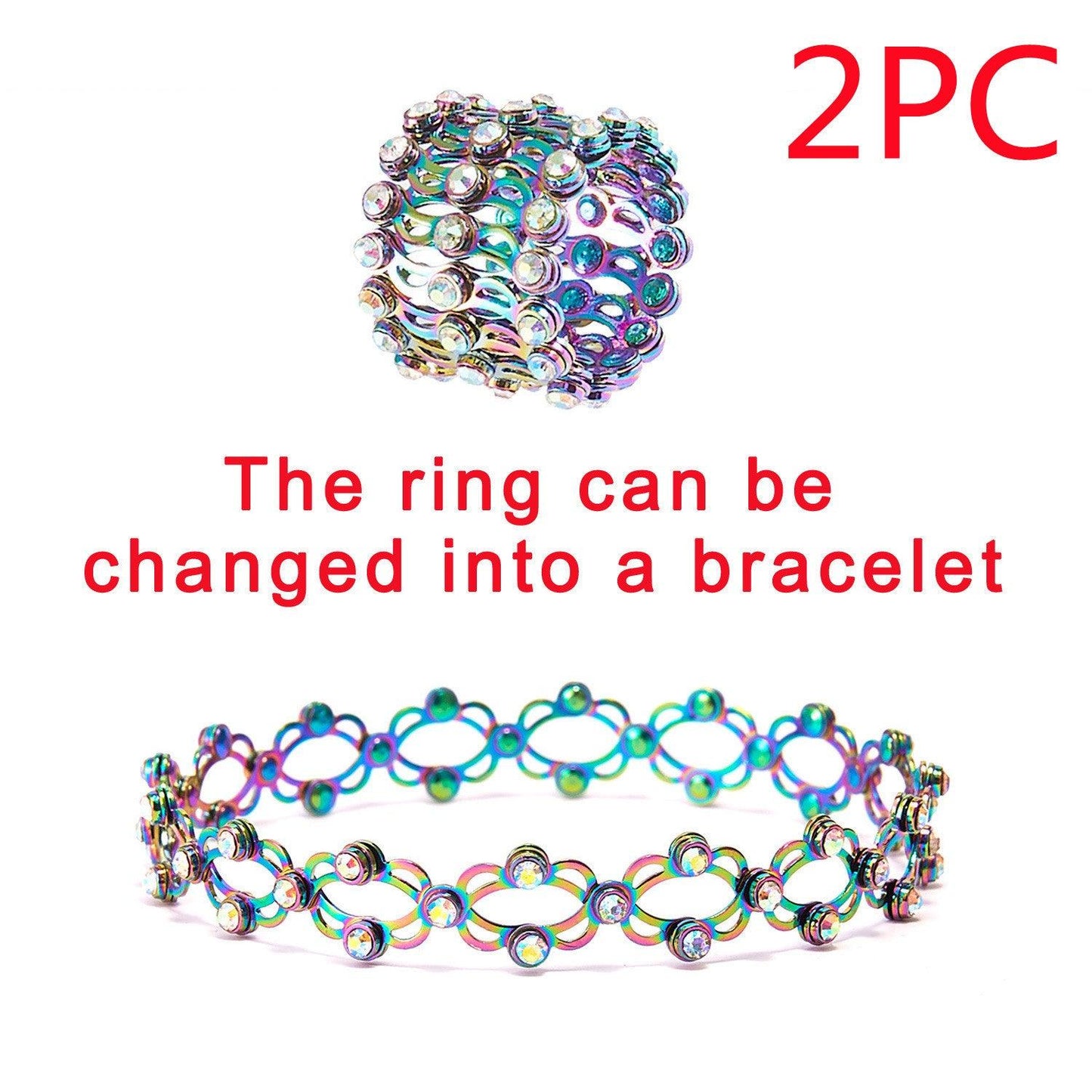 2 In 1 Folding Retractable Rhinestone Set
