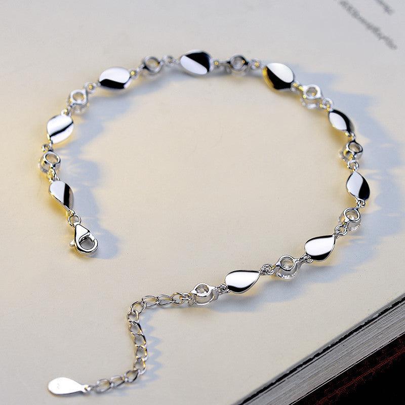 Diamond-Encrusted 925 Sterling Silver Bracelet | Daily Wear