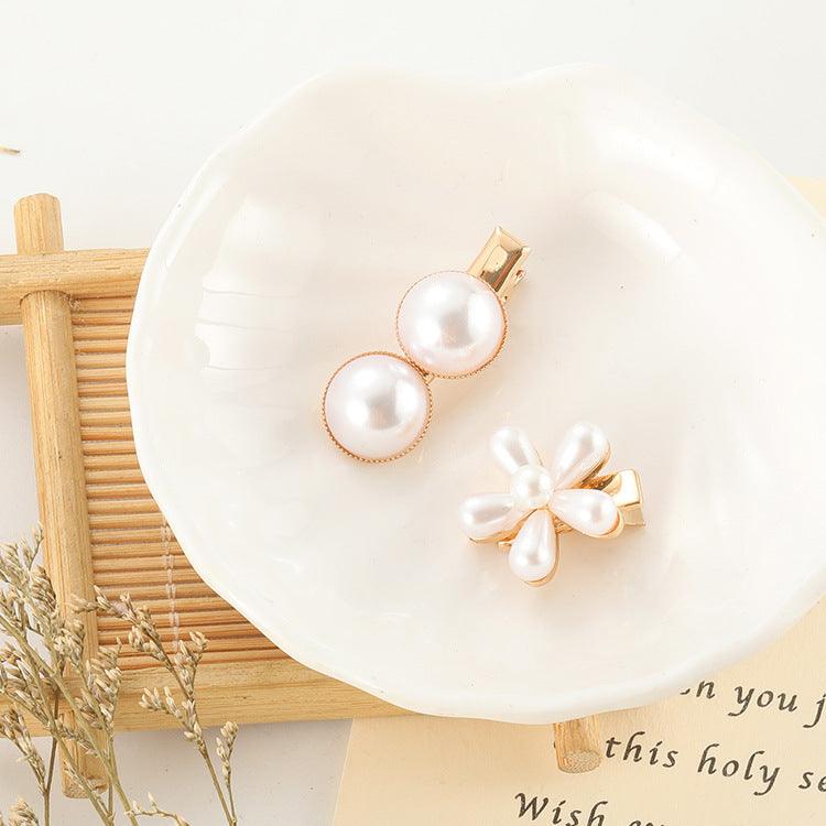 Slip-on Pearl Bow Hair Clip | Daily Wear