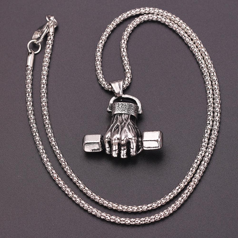 Gym Dumbbell Necklace | Fitness Jewelry