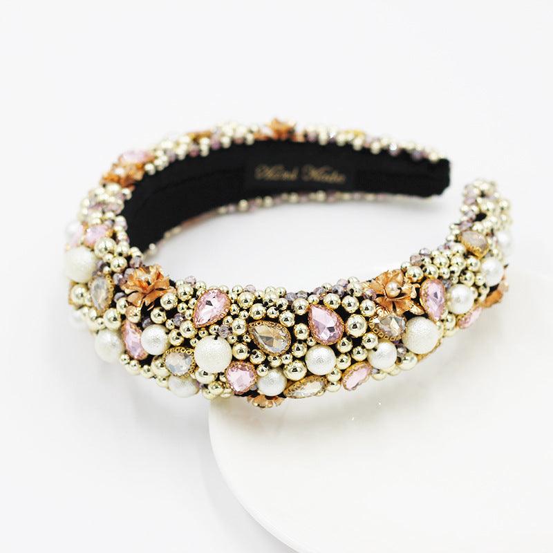 Fashion Baroque Headband | Party Wear Gold