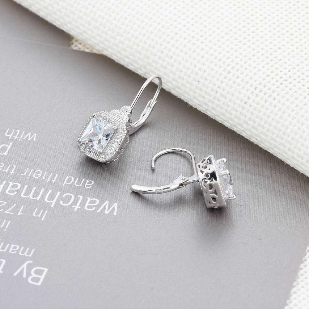 S925 Sterling Silver Rhinestone Earrings