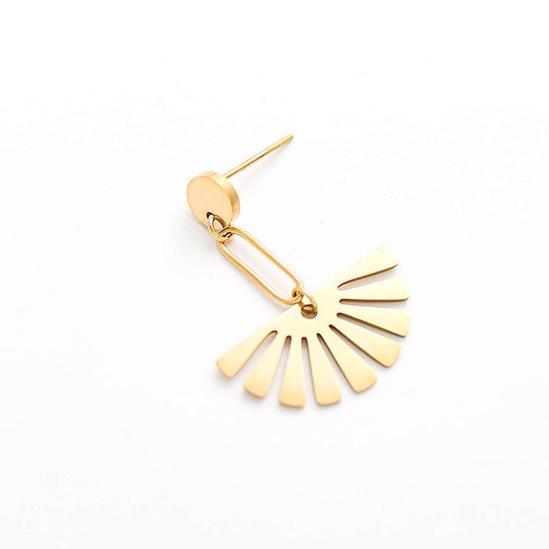 Fan-shaped Female Earrings Exquisite Trend Jewelry