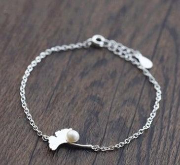 925 Sterling Silver Ginkgo Leaf Bracelet | Daily Wear