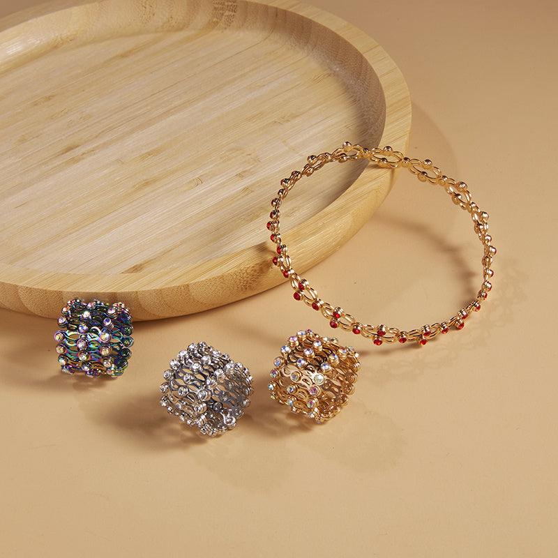 2 In 1 Folding Retractable Rhinestone Set