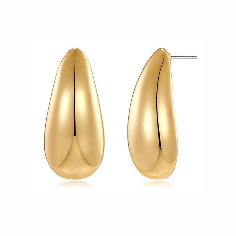 BoldlyBeautiful - Metal Water Drop Earrings | Daily Wear - BoldlyBeautiful