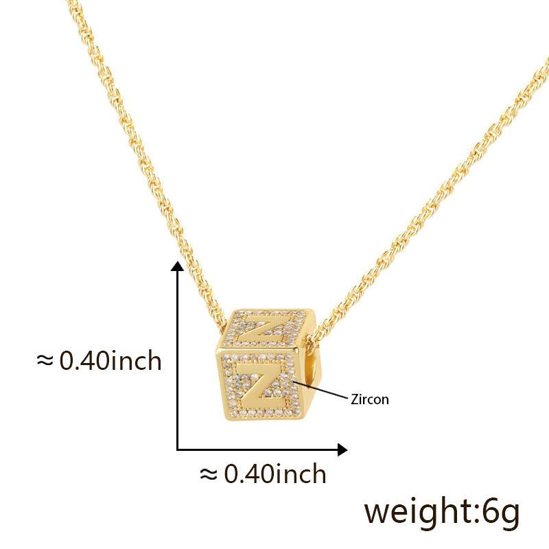 26 English Letter Pendant Necklace Z