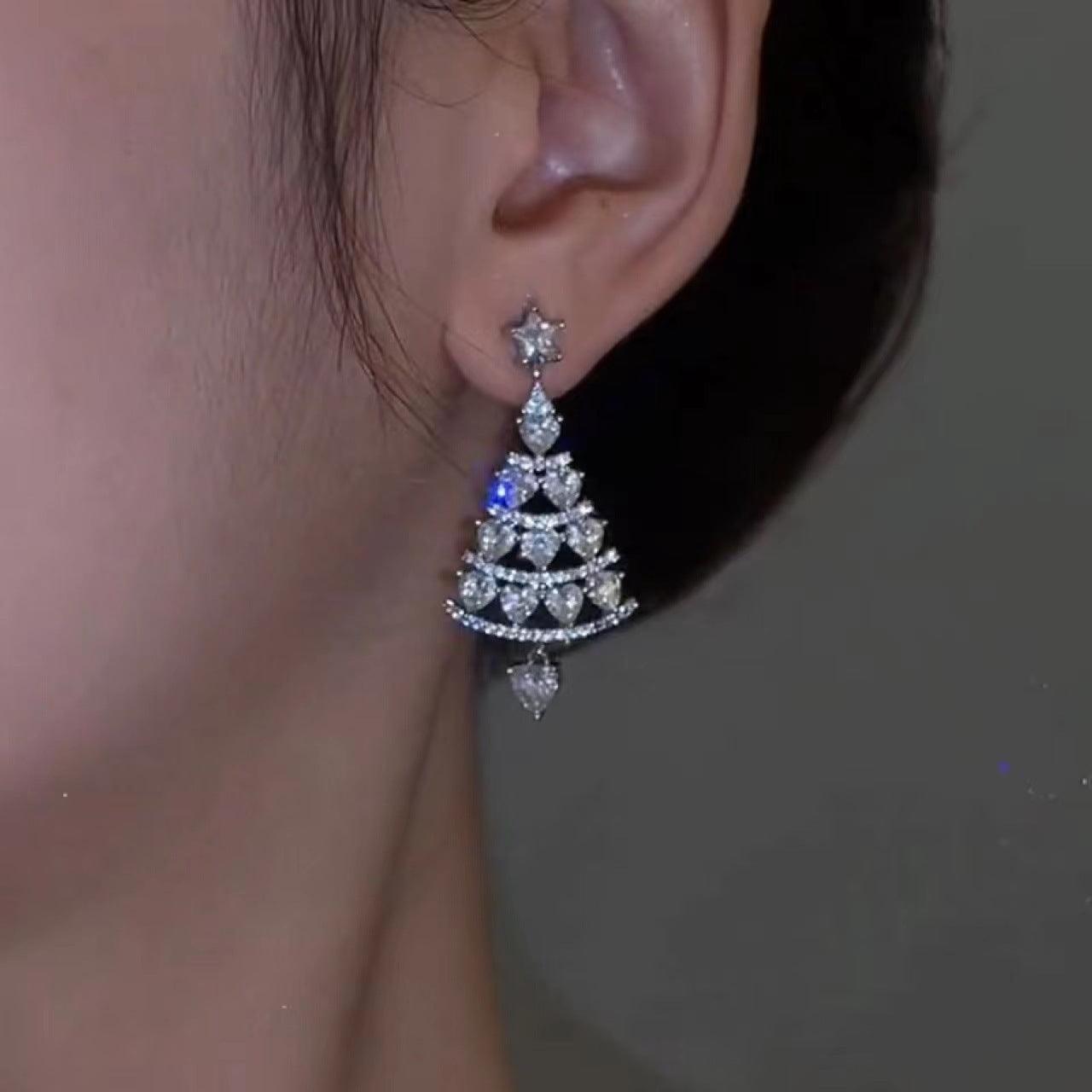 Silver Needle Earrings | Festive Wear