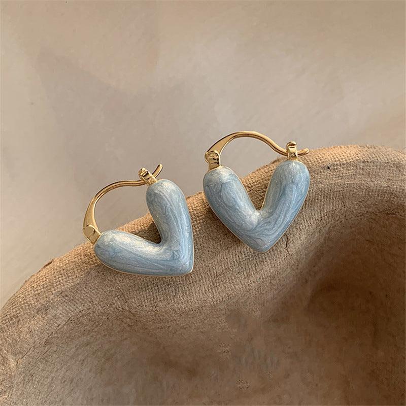 Heart Love Earrings | Daily Wear Blue