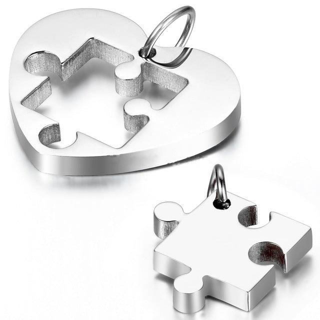 Love Pendant Necklace | Couple Jewelry Silver