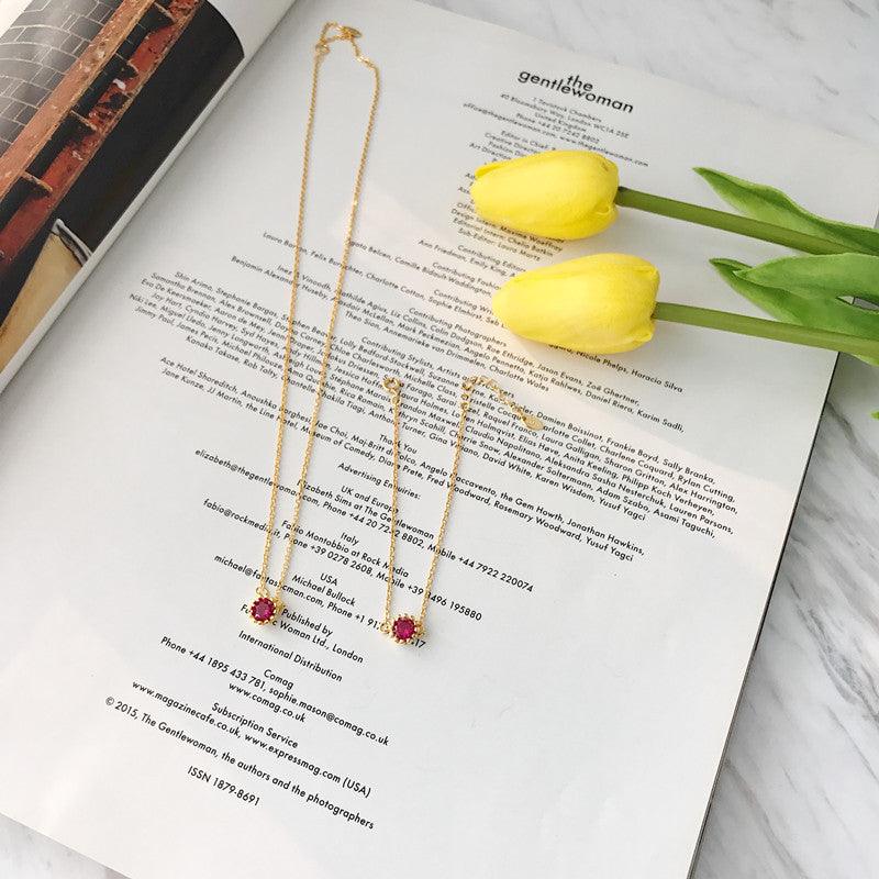 Golden Red Jasper Necklace & Bracelet - Daily Wear