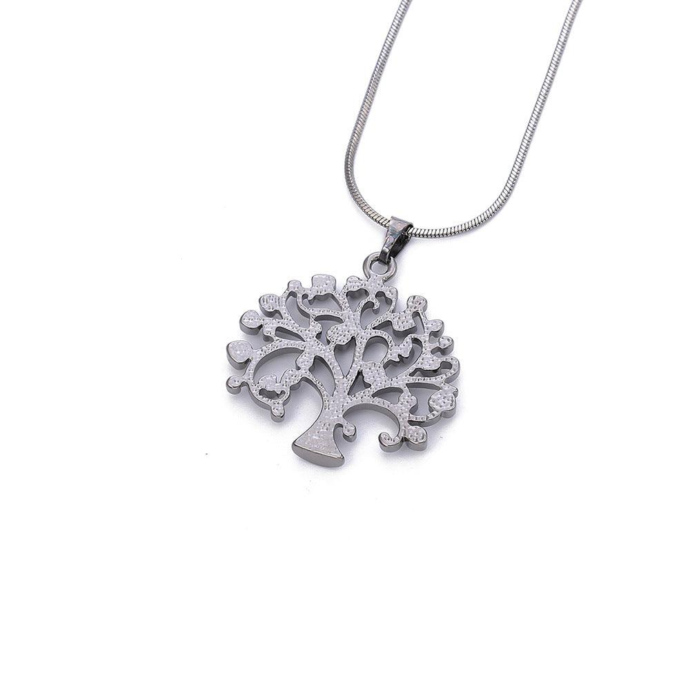 Multi-Layer Tree of Life Pendant Zircon Necklace | Daily Wear
