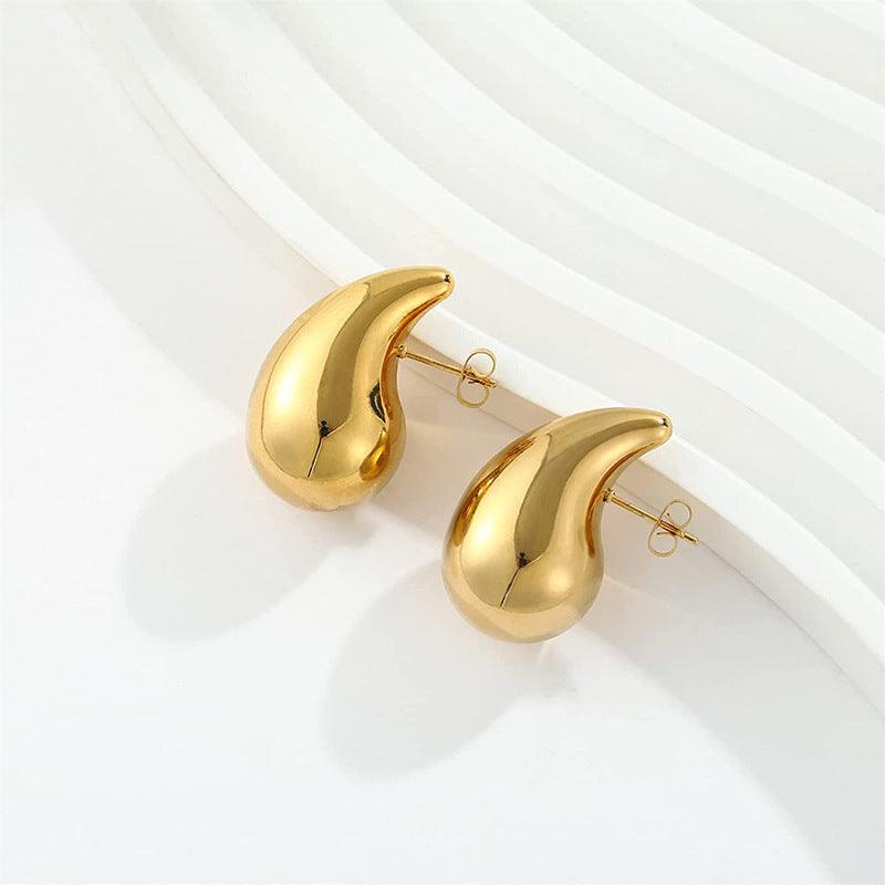 BoldlyBeautiful - Metal Water Drop Earrings | Daily Wear - BoldlyBeautiful