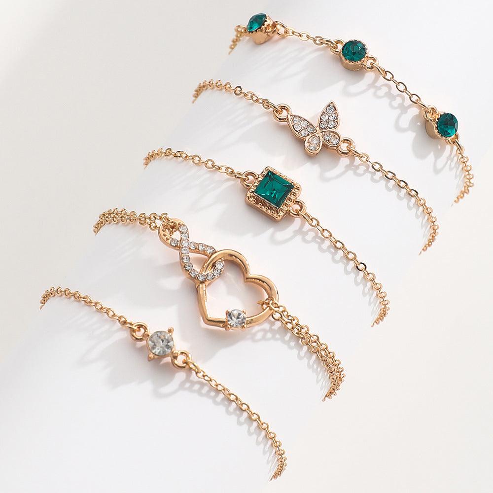 Bohemian Green Crystal Bracelet | Daily Wear
