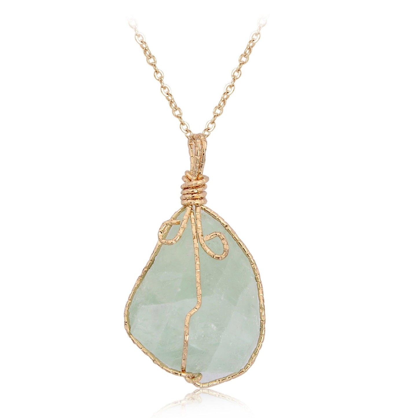 Irregular Crystal Rough - BoldlyBeautifuls Beach Jewelry Green fluorite (Gold) Demi-fine Jewelry