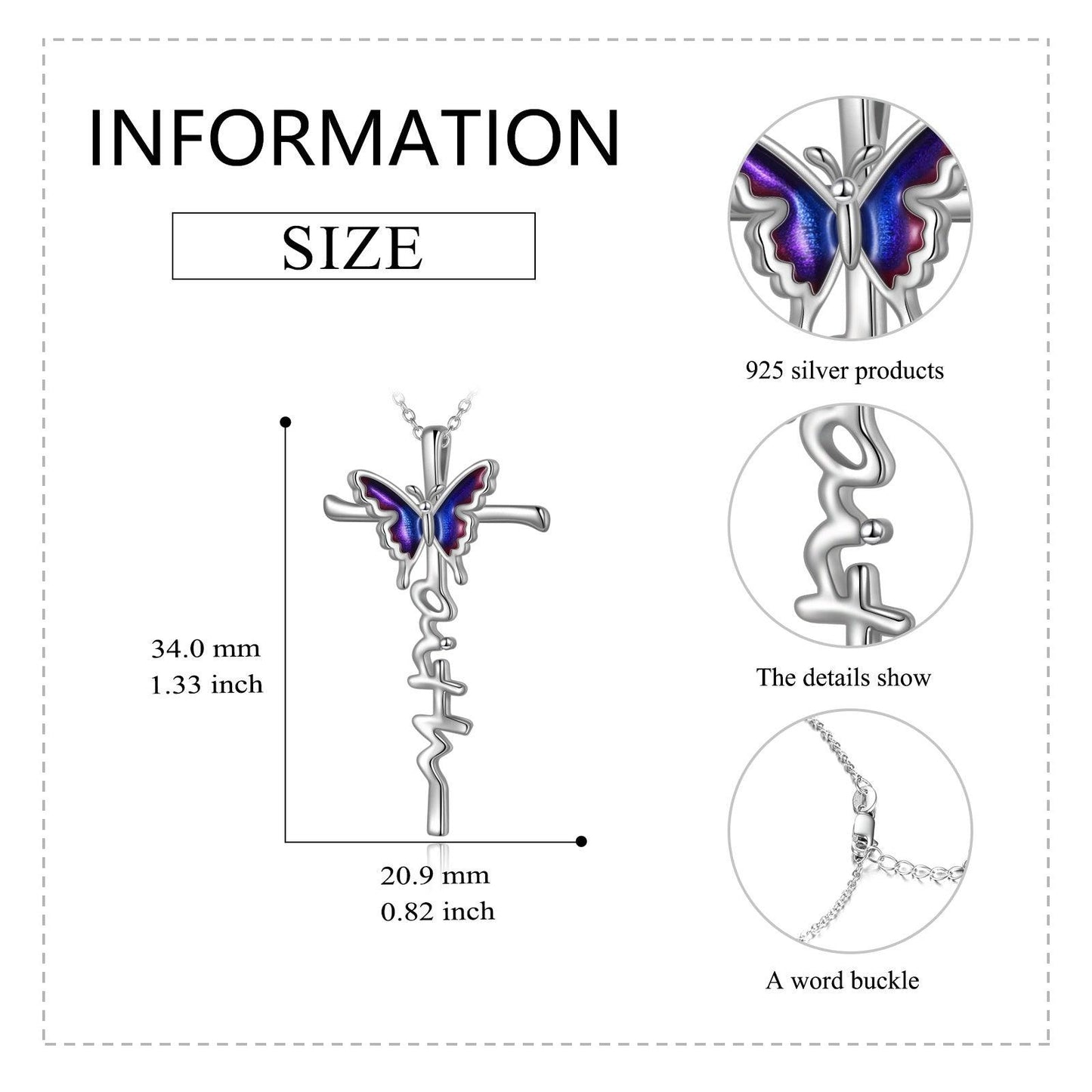 Butterfly Cross Necklace | Daily Wear