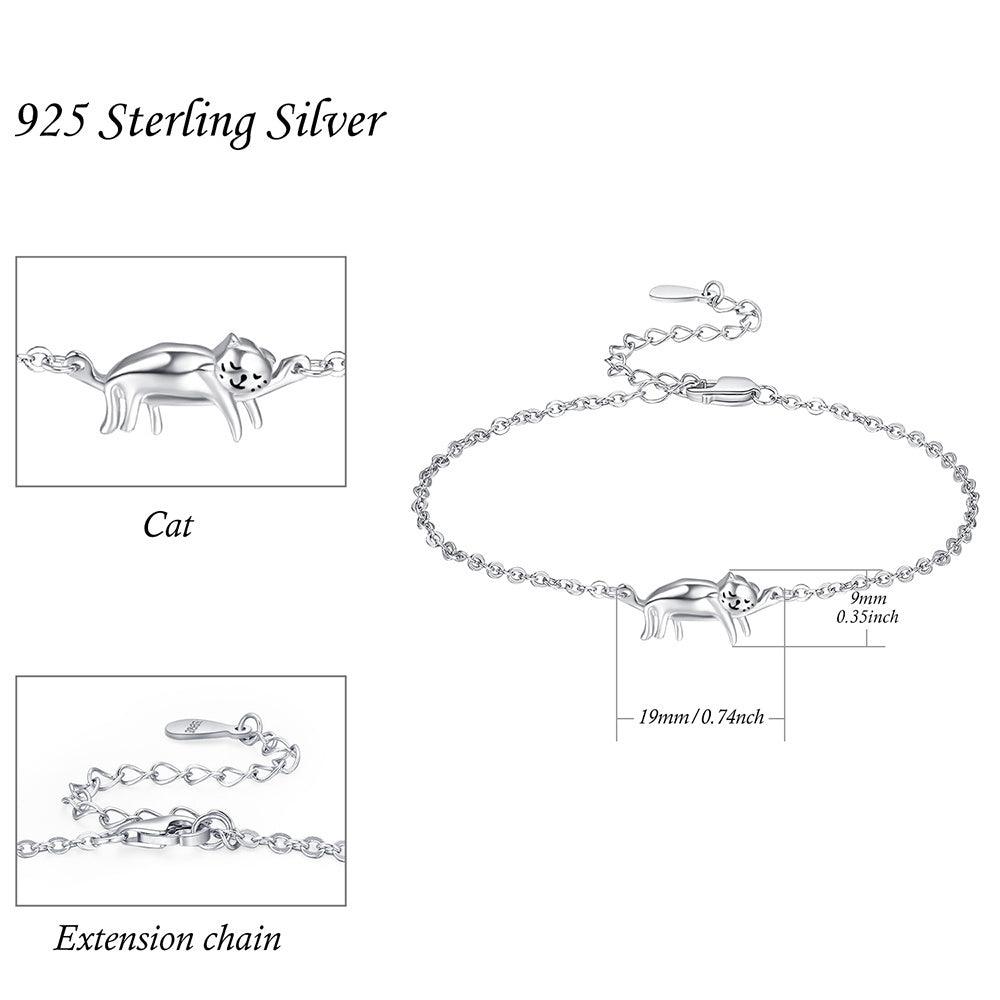 S925 Sterling Silver Cat Bracelet | Daily Wear