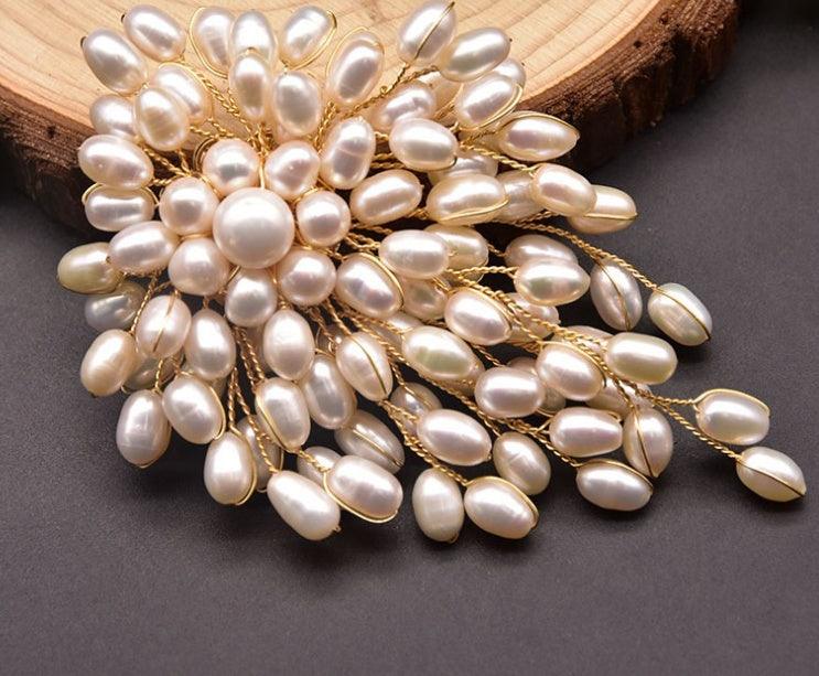 Natural Hand-woven Retro Pearl Brooch | Party Collection