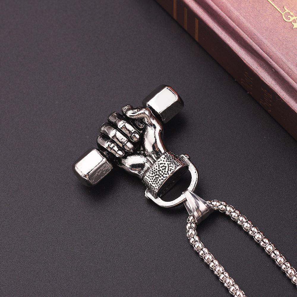 Gym Dumbbell Necklace | Fitness Jewelry