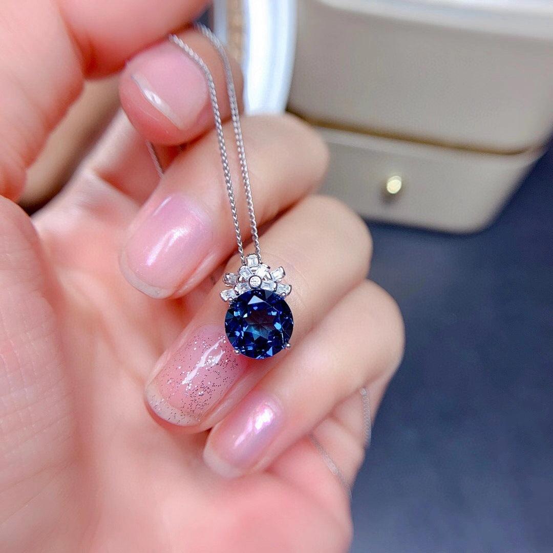 Elegant Blue Stones Jewelry Set | Daily Wear Pendant