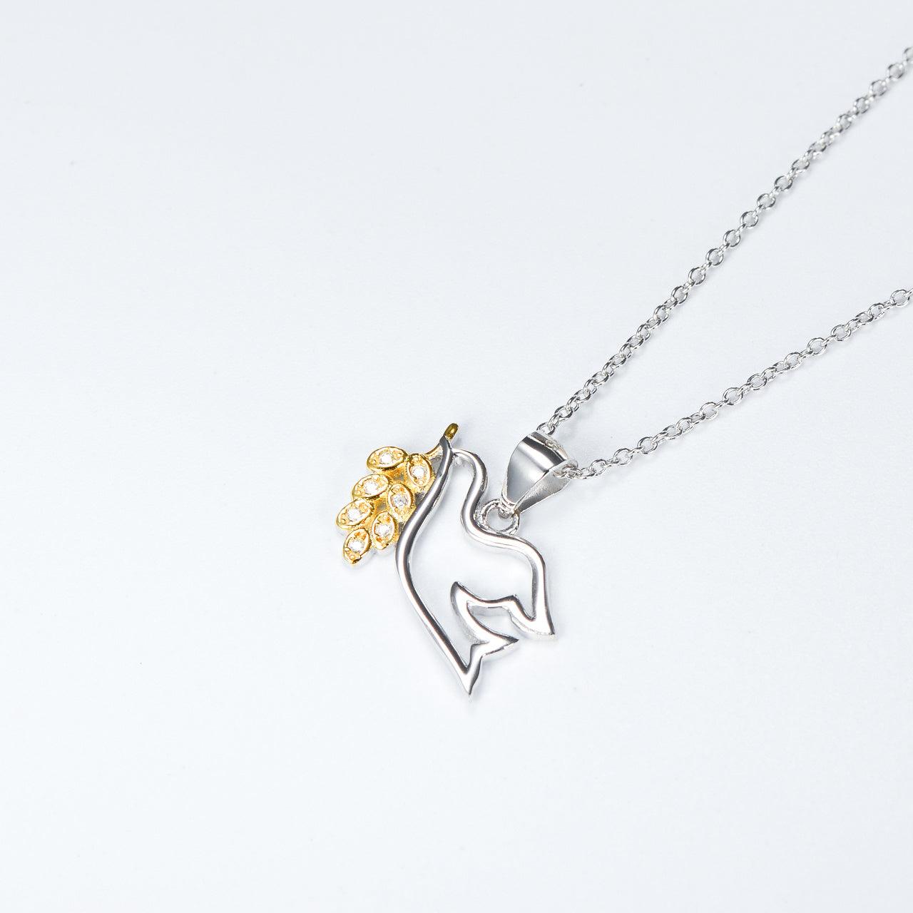 Peace Dove Pendant Gold Plated Necklace
