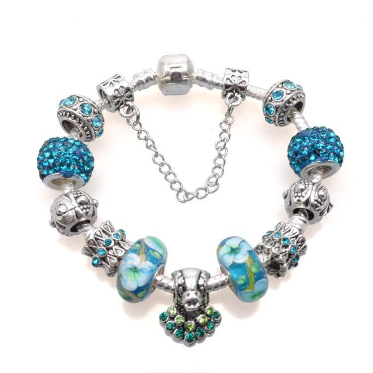 Heart Crown Beads Bracelet | Daily Wear Blue