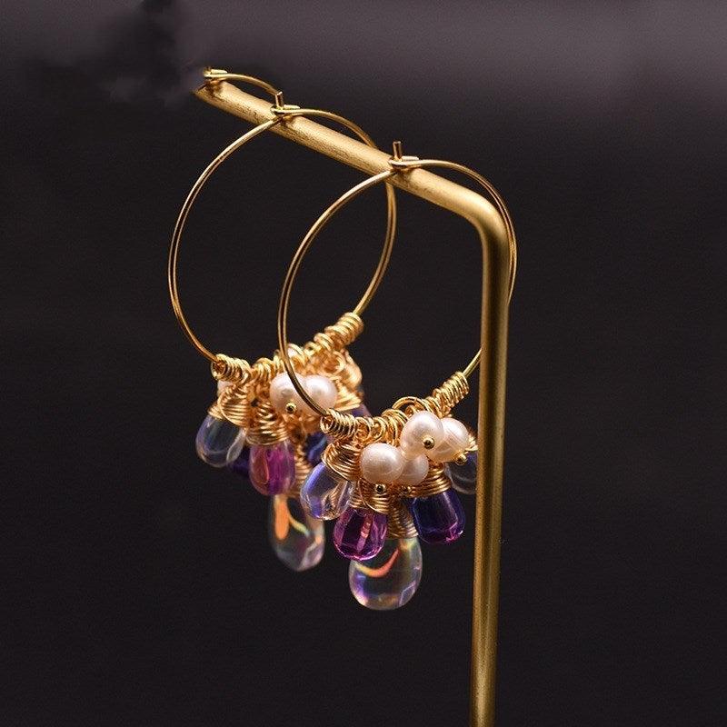Pearl Czech Crystal Earrings | Daily Wear