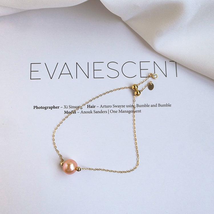 Seawater Pearl 14K Gold Bracelet | Daily Wear Orange