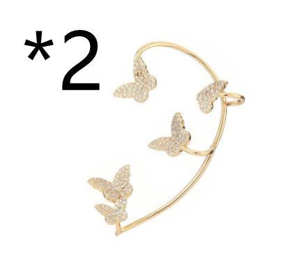 Sparkling Butterfly Ear Clips | Daily Wear B Left 2pcs