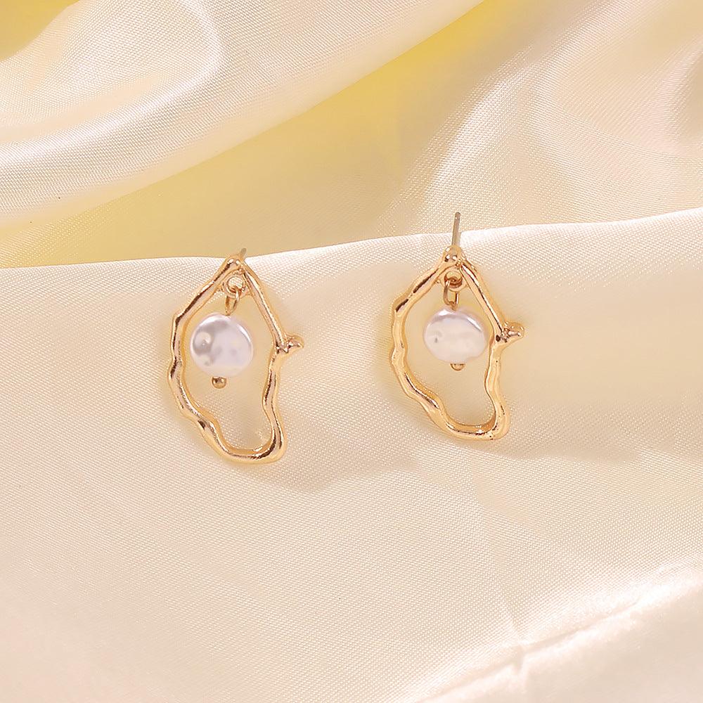 Irregular Pearl Earrings | Party Wear