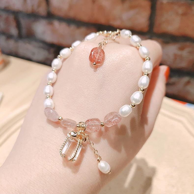 Flourishing Peach Blossom Baroque Pearl Bracelet | Daily Wear C