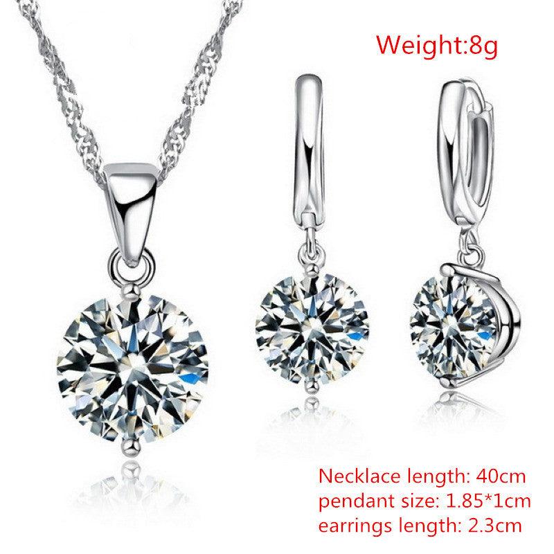 Austrian Crystal Necklace & Earrings Set - Daily Wear