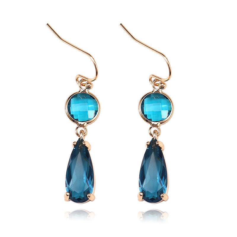 Copper Geometric Multicolor Glass Earrings 3
