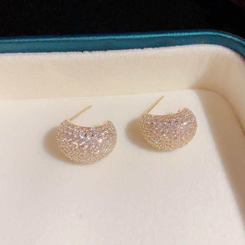Sterling Silver Needle Korean Exquisite Fashion Earrings