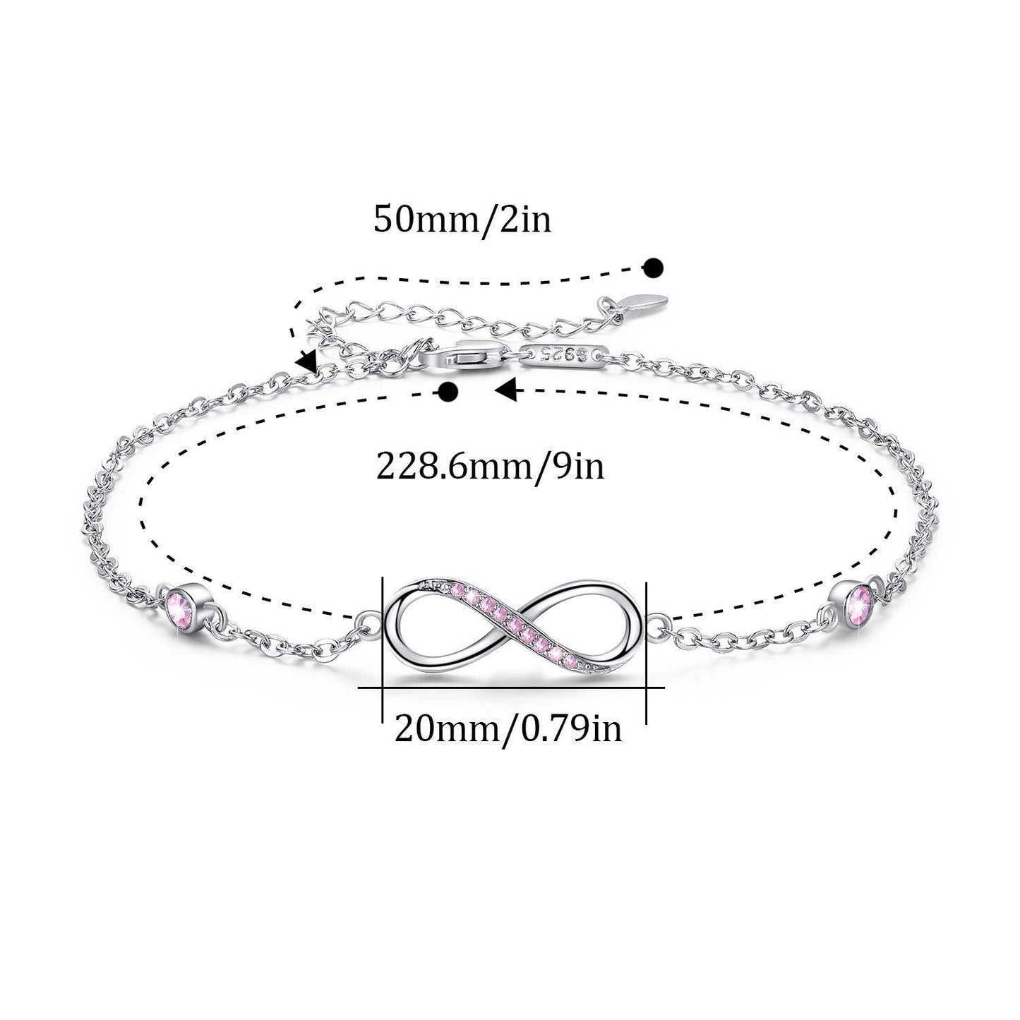 BoldlyBeautiful - Sterling Silver Endless Love Anklet | 2025 - BoldlyBeautiful