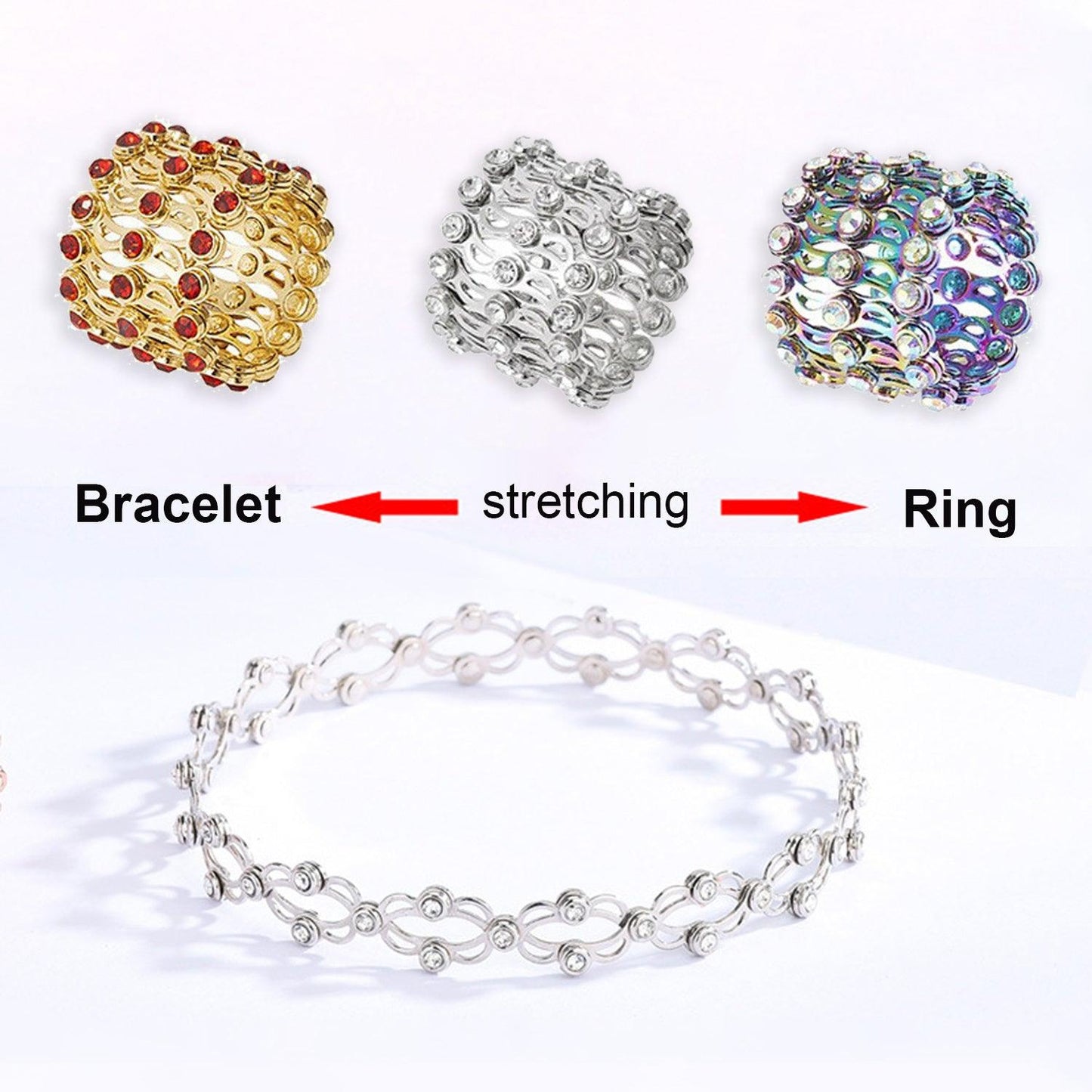 2 In 1 Folding Retractable Rhinestone Set