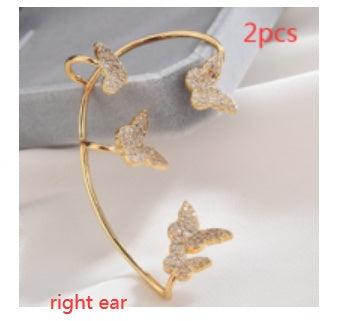 Sparkling Butterfly Ear Clips | Daily Wear C 2pcs