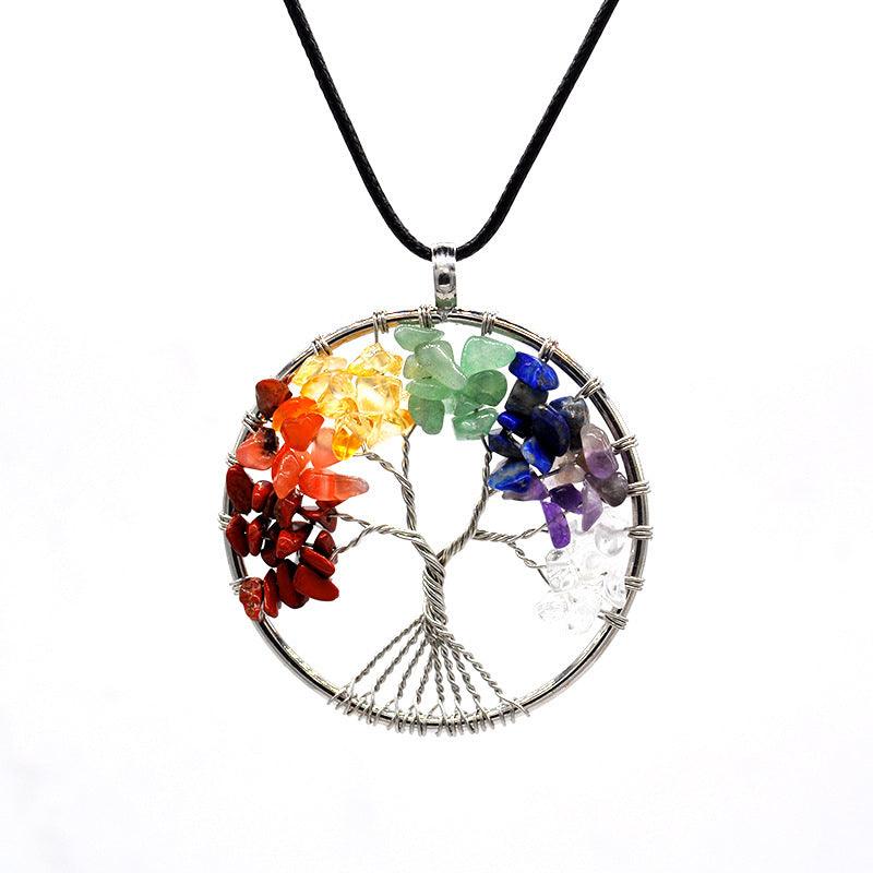 Kabala Life Tree Necklace | Fashion Jewelry 7 Colorful Rope