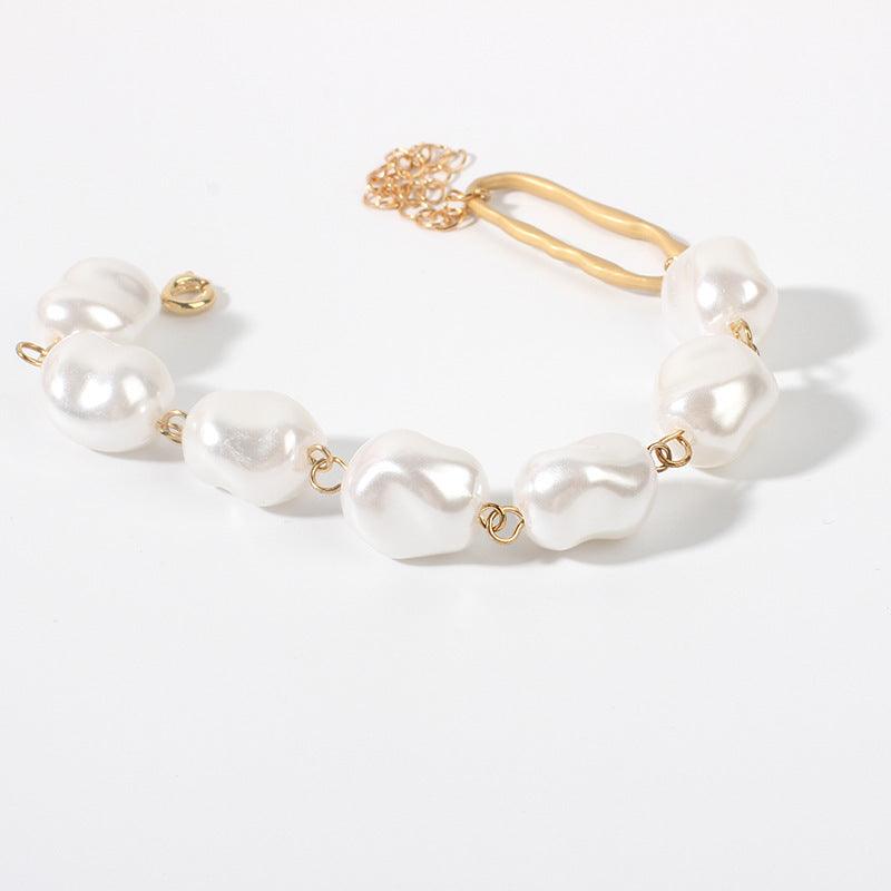 Elegant Baroque Irregular Pearl Bracelet | Daily Wear