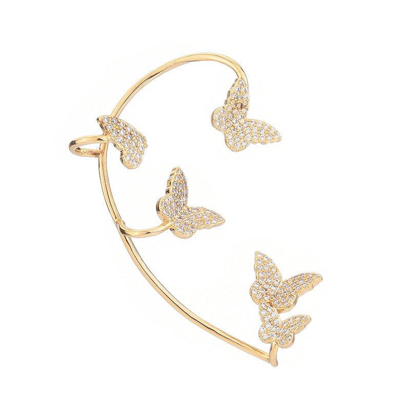 Sparkling Butterfly Ear Clips | Daily Wear