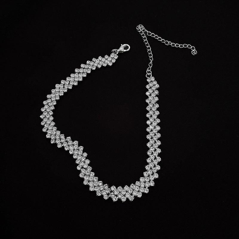Full Rhinestone Necklace Clavicle Chain Fashion Jewelry